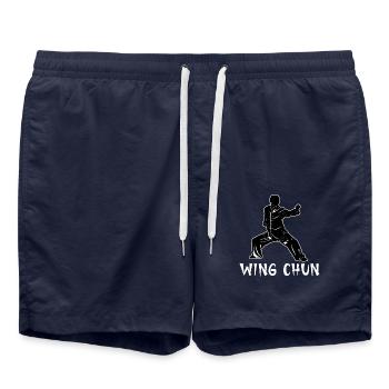 Wing Chun - Badeshorts - French Navy - Vorne - AI Model Male 185 light (185cm)