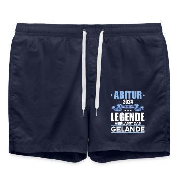 Abitur Jeunes Filles Abi Abitur 2024 - Short de bain - bleu marine - Devant - AI Model Male 185 light (185cm)