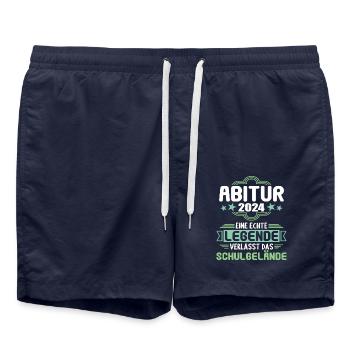 Abitur Jeunes Filles Abi Abitur 2024 - Short de bain - bleu marine - Devant - AI Model Male 185 light (185cm)