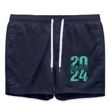 Abitur Jeunes Filles Abi Abitur 2024 - Short de bain - bleu marine - Devant - AI Model Male 185 light (185cm)