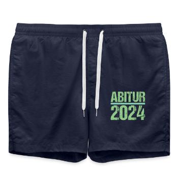 Abitur Jeunes Filles Abi Abitur 2024 - Short de bain - bleu marine - Devant - AI Model Male 185 light (185cm)