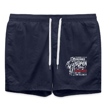 Grandir pour devenir un pompier super sexy - Short de bain - bleu marine - Devant - AI Model Male 185 light (185cm)