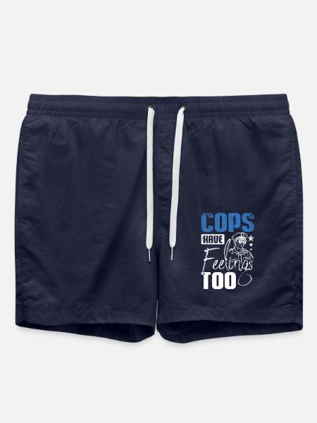 Cops have feelings too - Swim Trunks - french navy