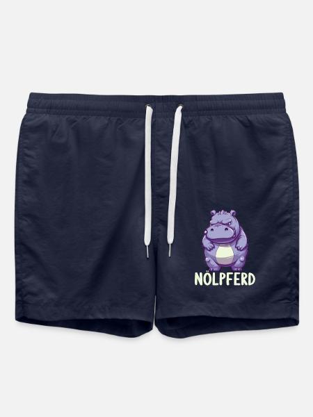 Hippo Hippo Complain Complainer Nölpferd - Swim Trunks - french navy