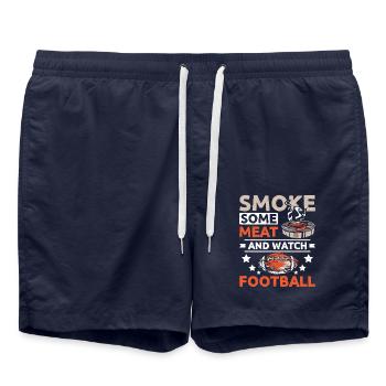 Tailgate smoke some meat and watch football - Badeshorts - French Navy - Vorne - AI Model Male 185 light (185cm)
