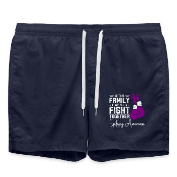 Family we all fights together, epilepsy awareness - Swim Trunks - french navy - Front - AI Model Male 185 light (185cm)