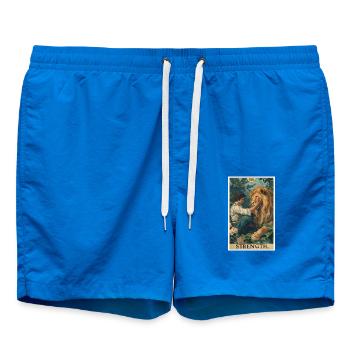 Tarotkarten Tarotkarte Strength Kraft - Badeshorts - Cobalt blue - Vorne