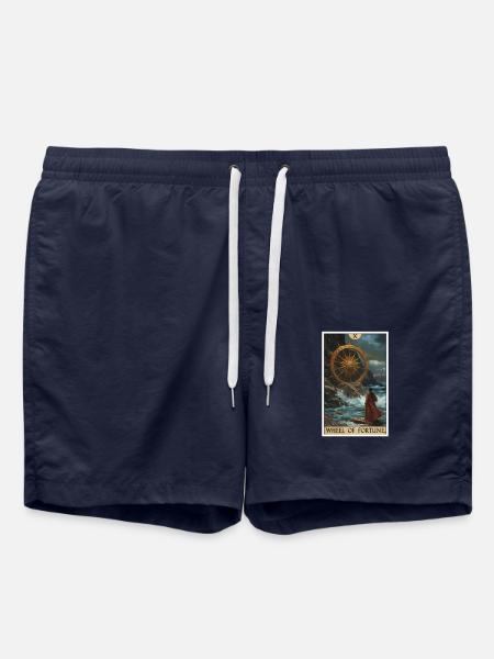 Tarotkarte Wheel of Fortune Rad des Schicksals - Badeshorts - French Navy