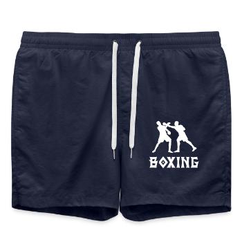 Boxing - Swim Trunks - french navy - Front - AI Model Male 185 light (185cm)