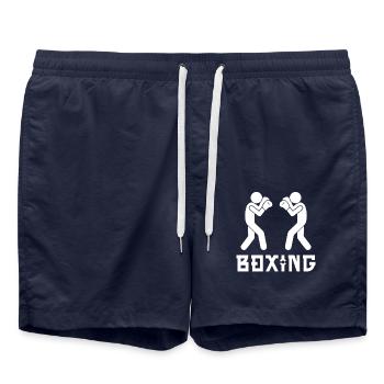 Boxe - Short de bain - bleu marine - Devant - AI Model Male 185 light (185cm)