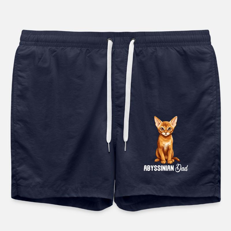 Abyssinian Cat Abessinierkatze - Swim Trunks - french navy