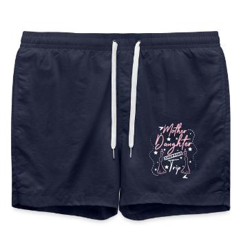 Mère Fille Jour Vacances Voyage Shopping Voyage - Short de bain - bleu marine - Devant - AI Model Male 185 light (185cm)