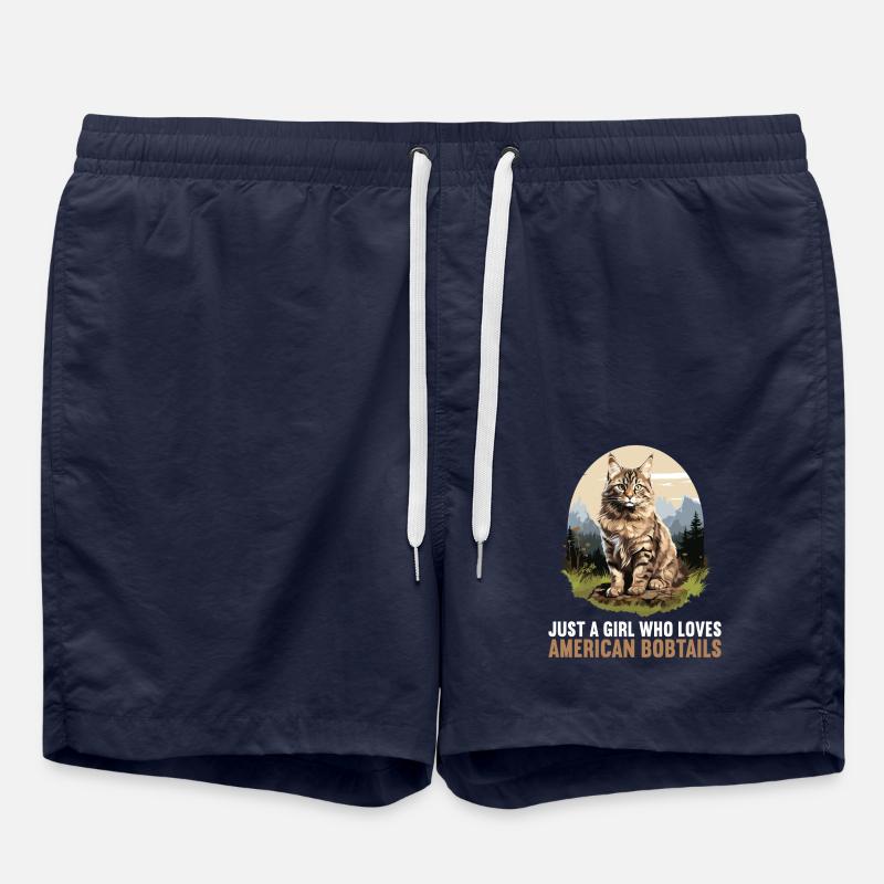 Cat Cats American Bobtail - Swim Trunks - french navy