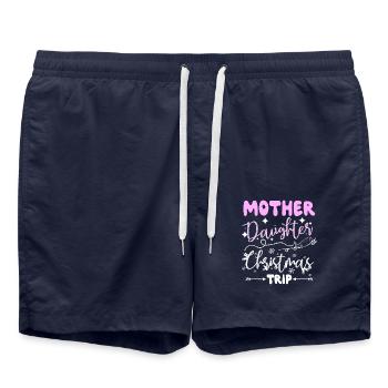 Voyage de Noël mère-fille - Short de bain - bleu marine - Devant - AI Model Male 185 light (185cm)