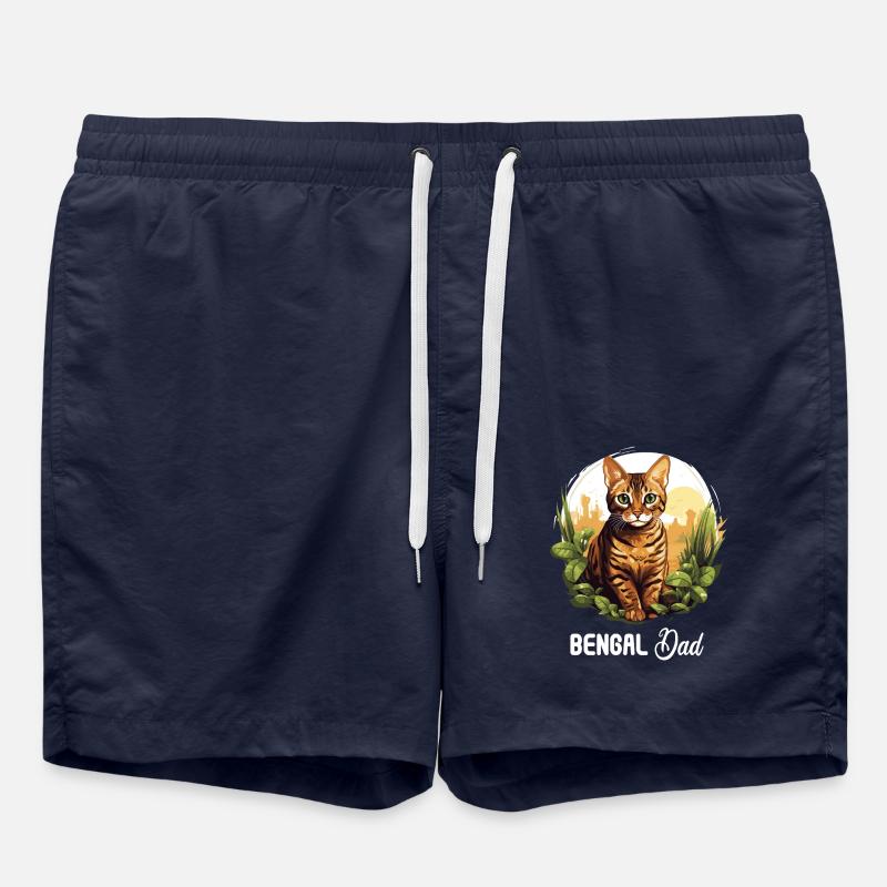 Bengal Cat Bengalkatze - Swim Trunks - french navy