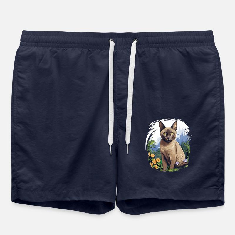 Chat birman Birmanie Katze - Short de bain - bleu marine