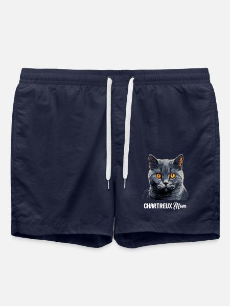 Chat Chartreux Chat Chartreux - Short de bain - bleu marine