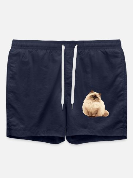 Himalayan Cat Colourpoint Katze - Swim Trunks - french navy