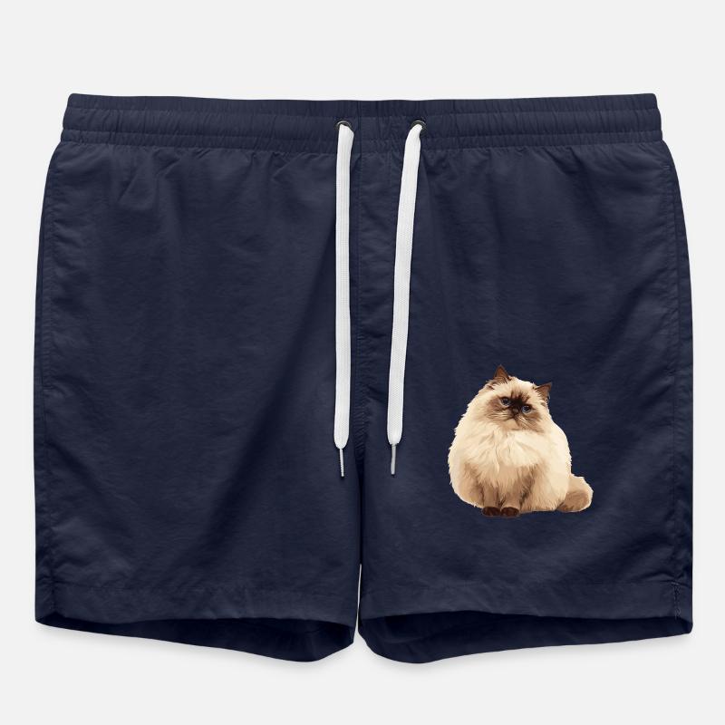 Himalayan Cat Colourpoint Katze - Swim Trunks - french navy