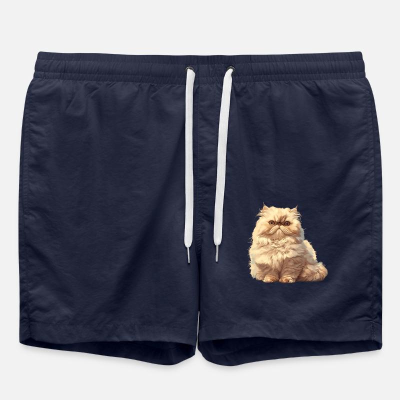 Persian Cat Perserkatze - Badeshorts - French Navy