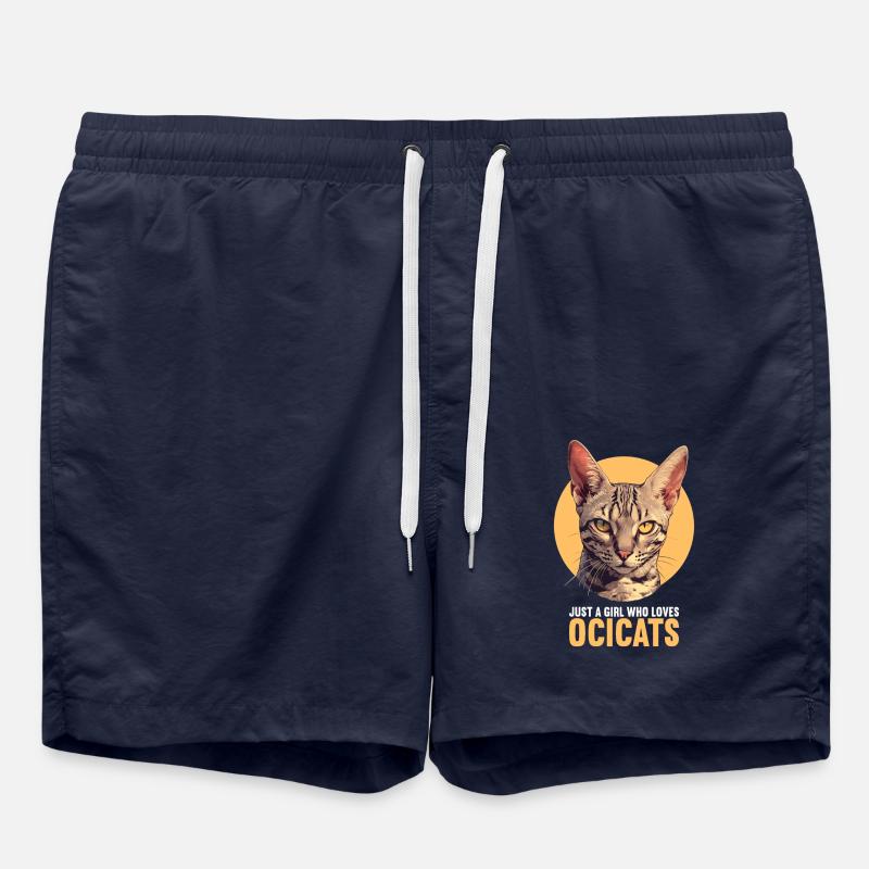 Ocicat Chaton Ocicat Chat - Short de bain - bleu marine
