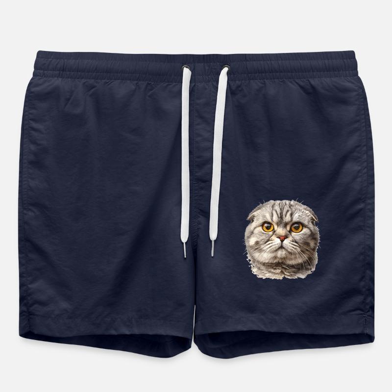 Scottish Fold Killing Skotsk fold kat - Badeshorts - navy