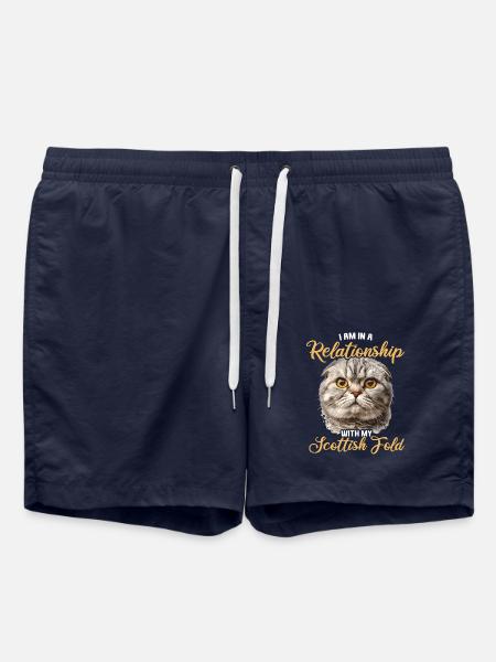 Scottish Fold Kätzchen Scottish Fold Katze - Badeshorts - French Navy