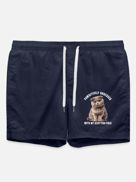 Scottish Fold Kätzchen Scottish Fold Katze - Badeshorts - French Navy