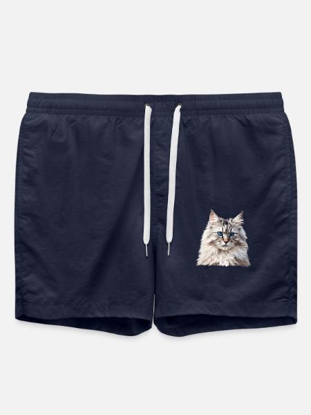 Siberian Cat Sibirische Katze - Swim Trunks - french navy