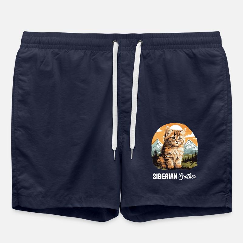 Siberian Cat Sibirische Katze - Swim Trunks - french navy