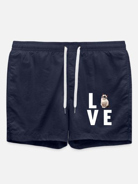 Snowshoe Kitten Snowshoe Cat - Swim Trunks - french navy