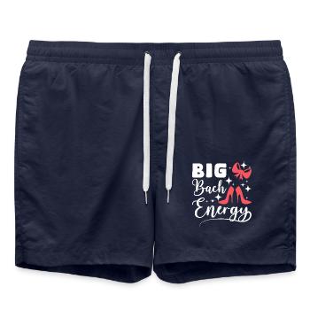Bachelorette Bride Big Bach Energy - Badeshorts - French Navy - Vorne - AI Model Male 185 light (185cm)