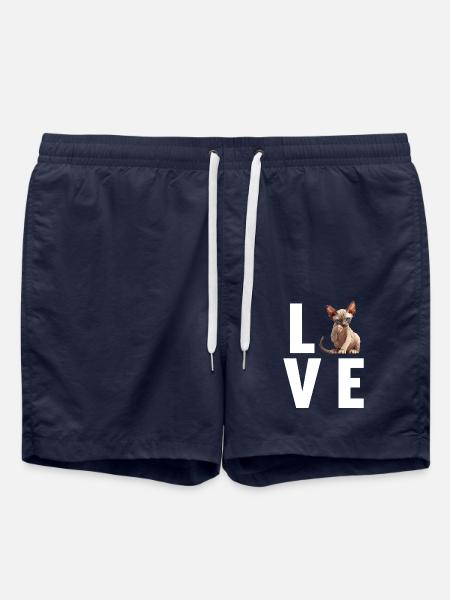 Sphynx Kitten Sphynx Cat - Swim Trunks - french navy