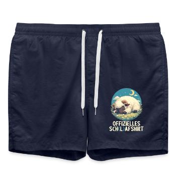 Chemise officielle de mouton Chemise de nuit officielle - Short de bain - bleu marine - Devant - AI Model Male 185 light (185cm)