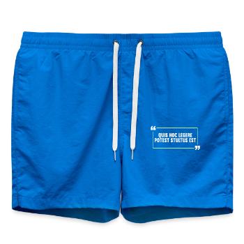 Latin Funny Latin Saying - Swim Trunks - cobalt blue - Front