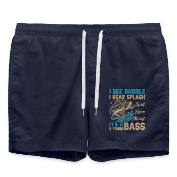 Ich sehe Blase, ich höre Platsch, Herr, erbarme dich, - Badeshorts - French Navy - Vorne - AI Model Male 185 light (185cm)