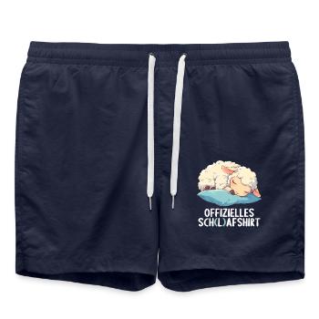 Chemise officielle de mouton Chemise de nuit officielle - Short de bain - bleu marine - Devant - AI Model Male 185 light (185cm)