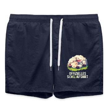 Chemise officielle de mouton Chemise de nuit officielle - Short de bain - bleu marine - Devant - AI Model Male 185 light (185cm)