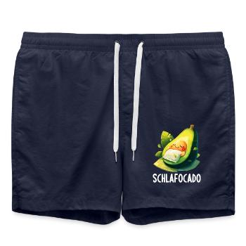 Schlafocado Official Sleep Shirt - Swim Trunks - french navy - Front - AI Model Male 185 light (185cm)