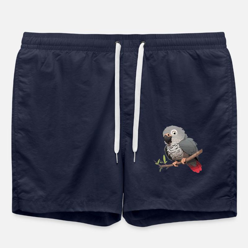 African grey parrots - Swim Trunks - french navy