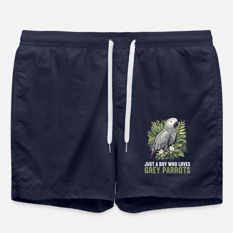 African grey parrots - Swim Trunks - french navy