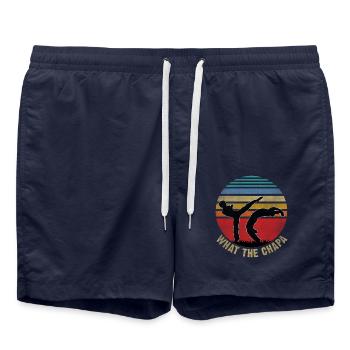 Was zum Teufel - Badeshorts - French Navy - Vorne - AI Model Male 185 light (185cm)