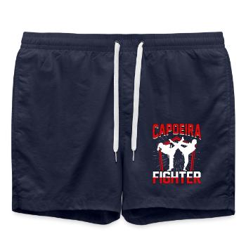 Combattant de capoeira - Short de bain - bleu marine - Devant - AI Model Male 185 light (185cm)