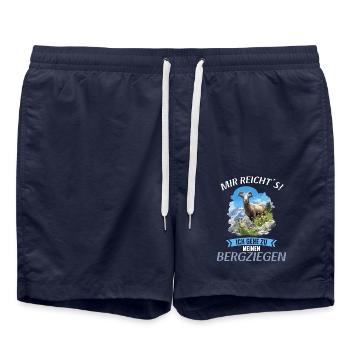 Alpine Goat Bergziegen Bergziege - Badeshorts - French Navy - Vorne - AI Model Male 185 light (185cm)