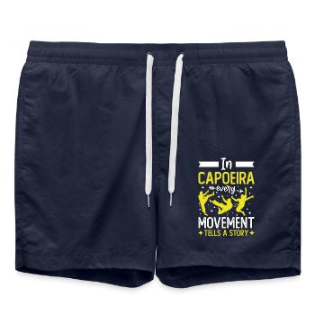 À la Capoeira, chaque mouvement raconte une histoire - Short de bain - bleu marine - Devant - AI Model Male 185 light (185cm)