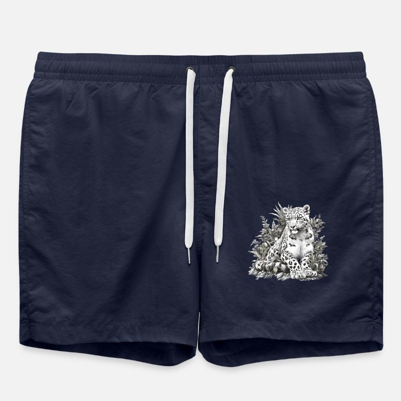Snow Leopard Schneeleoparden Schneeleopard - Swim Trunks - french navy