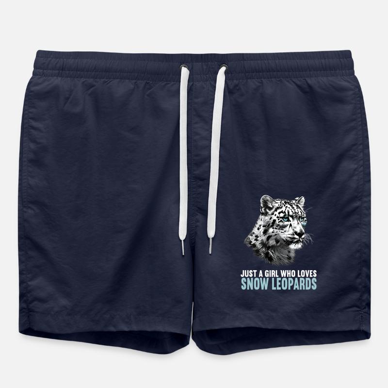 Snow Leopard Schneeleoparden Schneeleopard - Swim Trunks - french navy