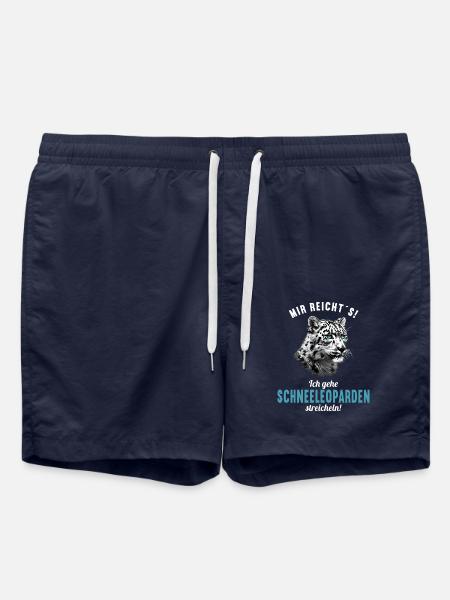 Snow Leopard Schneeleoparden Schneeleopard - Swim Trunks - french navy