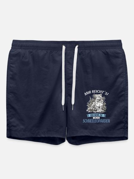 Snow Leopard Schneeleoparden Schneeleopard - Swim Trunks - french navy