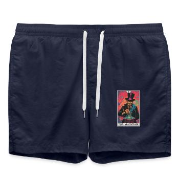 Carte de tarot Le magicien Le magicien - Short de bain - bleu marine - Devant - AI Model Male 185 light (185cm)